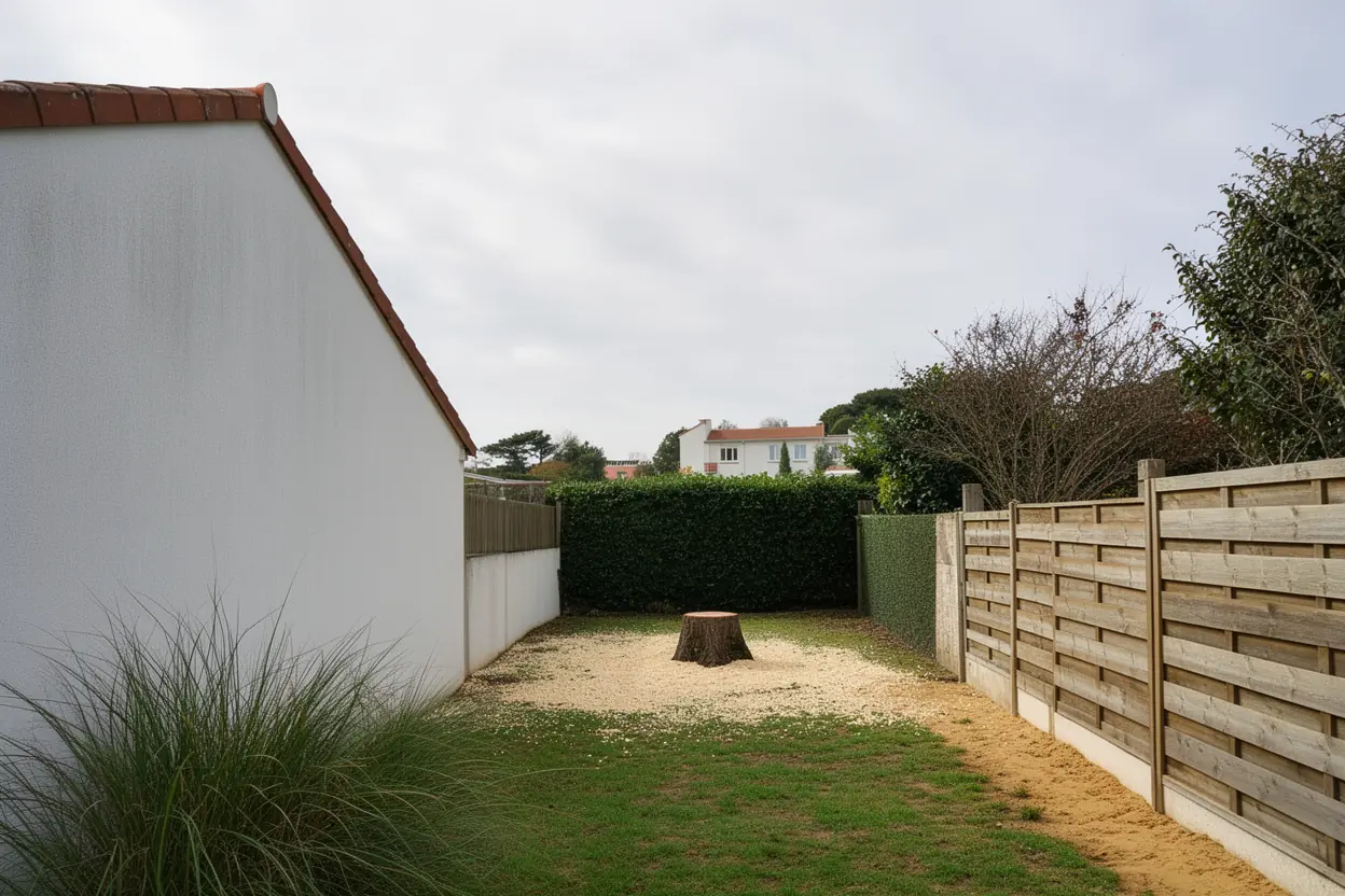 Terrain dégagé après démontage à Saint-Brevin-les-Pins