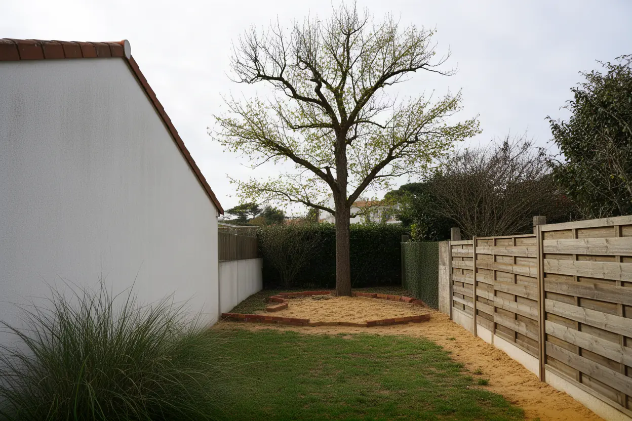 Arbre dépérissant avant abattage à Saint-Brevin-les-Pins