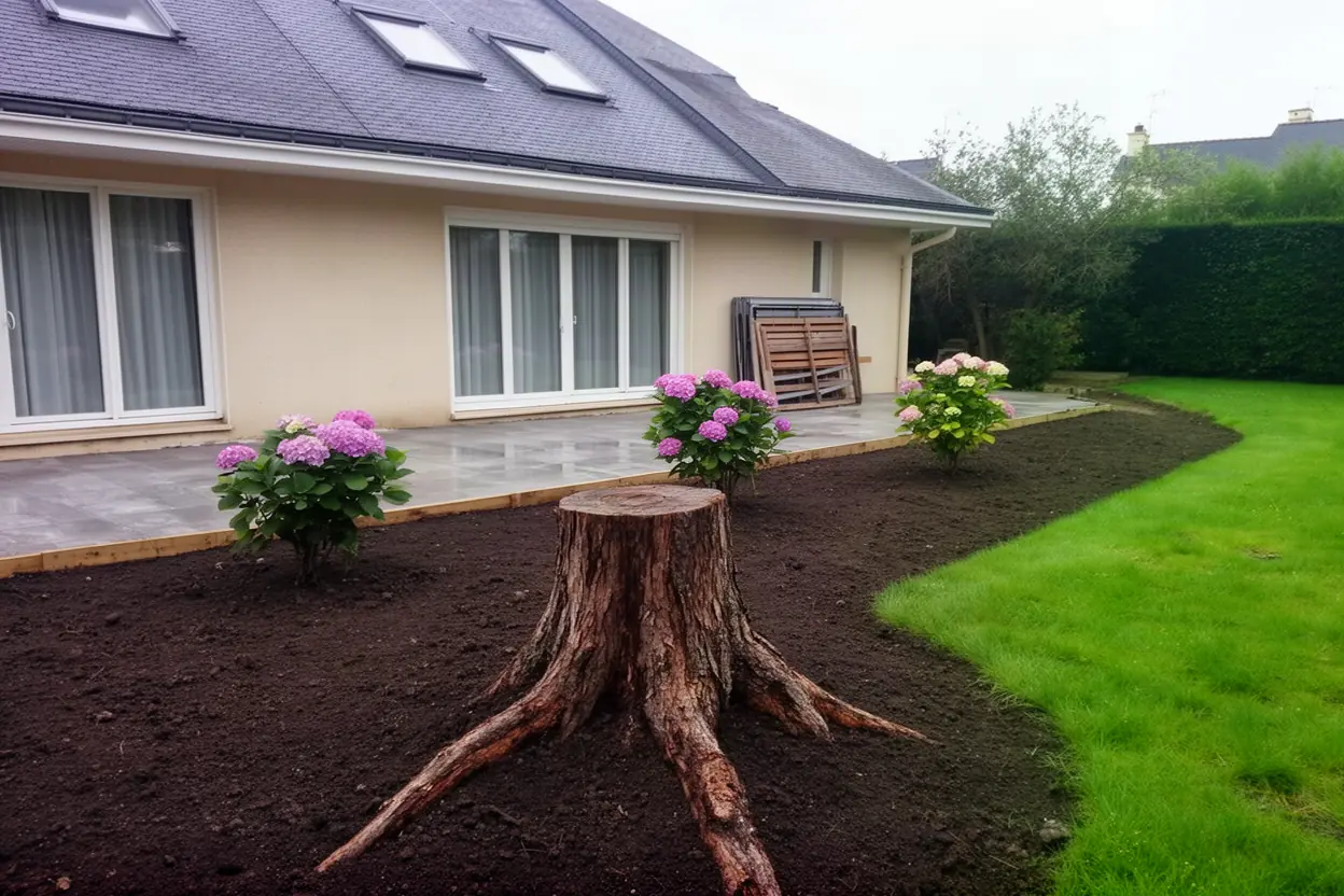Souche proche d'une terrasse à La Baule-Escoublac